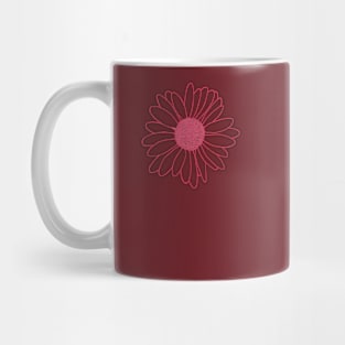 Daisy Boarder Raspberry Mug